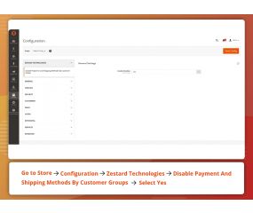 Disable Payment and Shipping Methods by Customer Group (M2)