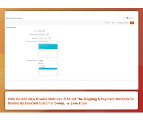 Disable Payment and Shipping Methods by Customer Group (M2)