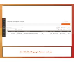 Disable Payment and Shipping Methods by Customer Group (M2)