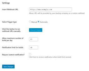 Build Trigger for Gatsby
