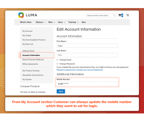Login Via Mobile Number (M2)